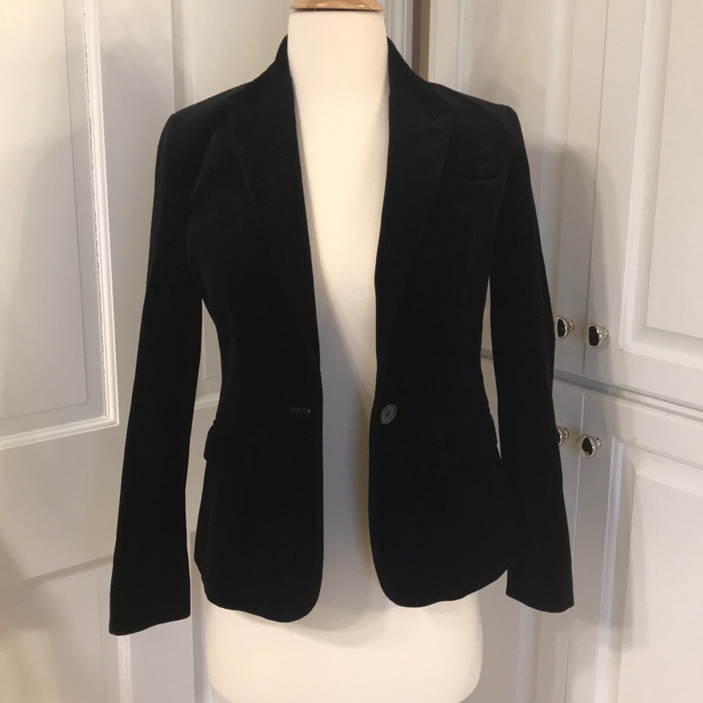 J. Crew Black Velvet Blazer